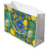 夏，シチリアのタイル，柑橘類，オレンジ，マジョリカ ラージペーパーバッグ (裏面アングル)