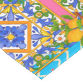 夏，シチリアのタイル，柑橘類，レモン地中海 テーブルクロス (アングル)