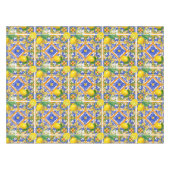 夏，シチリアタイル，かんきつ，マジョリカショート  テーブルクロス (正面(横))