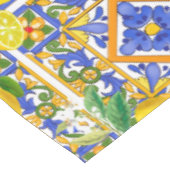 夏，シチリアタイル，かんきつ，マジョリカショート  テーブルクロス (アングル)