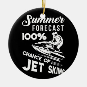夏，ジェットスキーの100%の可能性を予測 セラミックオーナメント