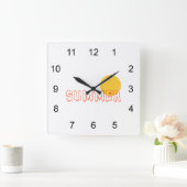 夏 スクエア壁時計 (ホーム)