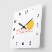 夏 スクエア壁時計 (傾斜)