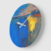 夏，ミニマリスト，抽象芸術 ラージ壁時計 (傾斜)