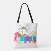夏（ヤシの木付き） トートバッグ (裏面)