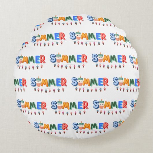 夏 ラウンドクッション (正面)