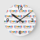 夏 ラウンド壁時計 (正面)