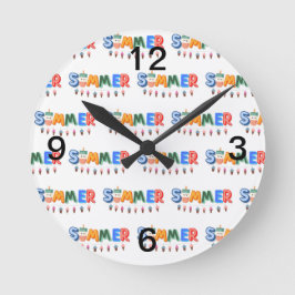 夏 ラウンド壁時計