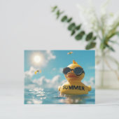 夏、ラバーダック、ポストクロッシング ポストカード (スタンド正面)