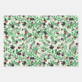 夏 – レディーバグ、蝶と離れ ラッピングペーパーシート (正面2)