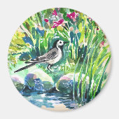 夏,ワグテール,野生の花 マグネット (正面)