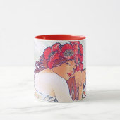 夏（四季）、アルフォンスミュシャ マグカップ (中央)