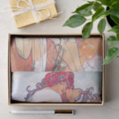 夏（四季）、アルフォンスミュシャ 薄葉紙 (ギフト)