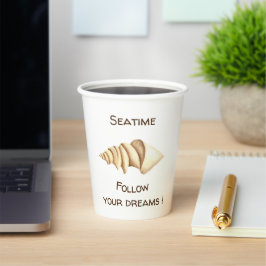 夏 夢を追え シェル ロマンチック かわいい ペーパー 紙コップ