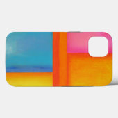 夏、日&海 – ピンクイエローブルー抽象芸術アート Case-Mate iPhoneケース (裏面 (横))
