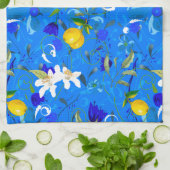 夏，柑橘類，シチリアスタイル，レモン果実 キッチンタオル (折り畳み)