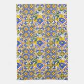 夏，柑橘類，シチリア地中海の,スタイル，レモン，m キッチンタオル (縦)