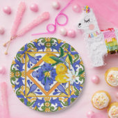 夏，柑橘類，シチリア地中海の,スタイル，レモン，m ペーパープレート (パーティー)