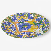 夏，柑橘類，シチリア地中海の,スタイル，レモン，m ペーパープレート (アングル)