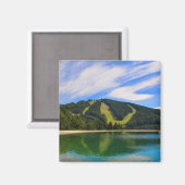 夏-水反射のHirschenkogel マグネット (正面/裏面)