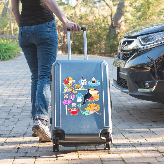 夏/熱帯/休暇 シール (スーツケースインサイチュ)