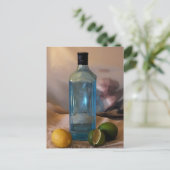 「夏」瓶と柑橘の静物画 ポストカード (スタンド正面)