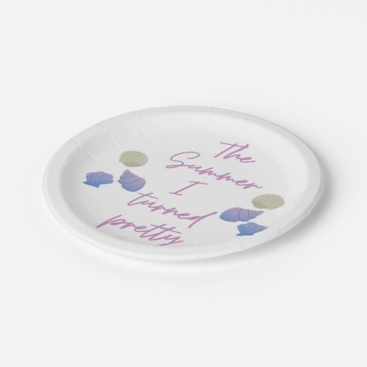 夏、私はパーティー用品かわいらしを作った ペーパープレート (アングル)