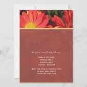 夏，秋オレンジデイジーフラワークリスチャン結婚ズ 招待状 (裏面)