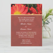 夏，秋オレンジデイジーフラワークリスチャン結婚ズ 招待状 (スタンド正面)