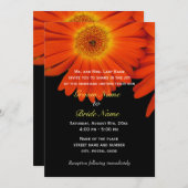 夏、秋デイジー花結婚式招待状 招待状 (正面/裏面)