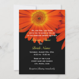 夏、秋デイジー花結婚式招待状 招待状