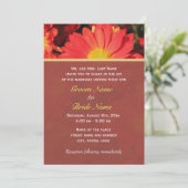 夏、秋デイジー花結婚式招待状 招待状 (スタンド正面)