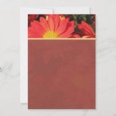 夏、秋デイジー花結婚式招待状 招待状 (裏面)