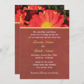 夏、秋デイジー花結婚式招待状 招待状 (正面/裏面)