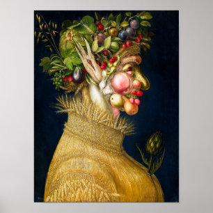 夏 Giuseppe Arcimboldo ポスター