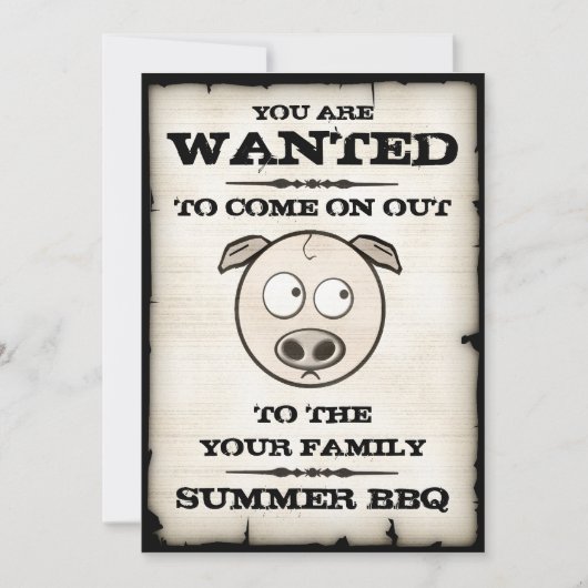 夏BBQは招待状がほしいと思いました 招待状 (正面)