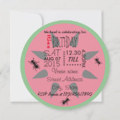 夏BBQピクニックバースデーパーティーのカスタマイズ 招待状 (裏面)