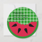 夏BBQピクニックバースデーパーティーのカスタマイズ 招待状 (正面)