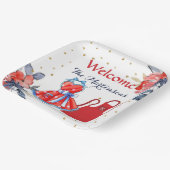 夏BBQピクニッパーソナライズされたク ペーパープレート (傾斜あり)