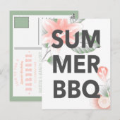 夏BBQヴィンテージフローラ ポストカード (正面/裏面)