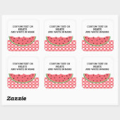 夏BBQ会社ピクニックスイカ名タグ スクエアシール (シート)