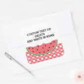 夏BBQ会社ピクニックスイカ名タグ スクエアシール (封筒)