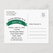 夏BBQ日付の保存招待状 案内ポストカード (裏面)