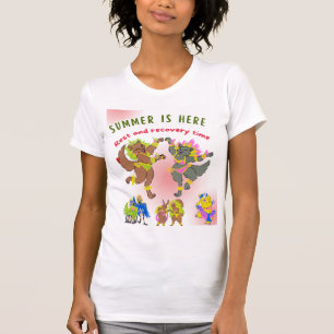 🌴🌞夏Jの熱帯性生物とおもしろい生物 Tシャツ