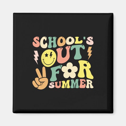 夏Tのための学校の最後の日Groovy学校 マグネット (正面)
