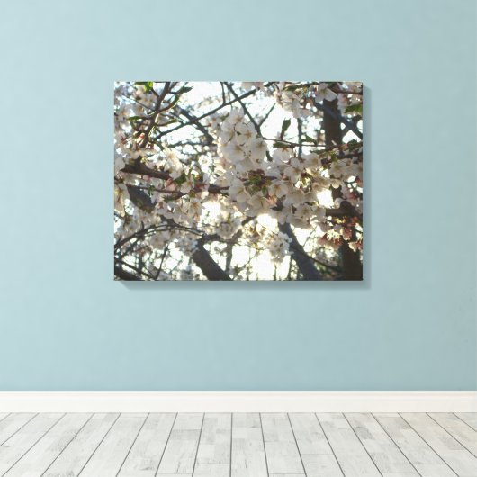 夕べさくらんぼフラムスII春サンセット キャンバスプリント (インサイチュ (ウッドフロア))