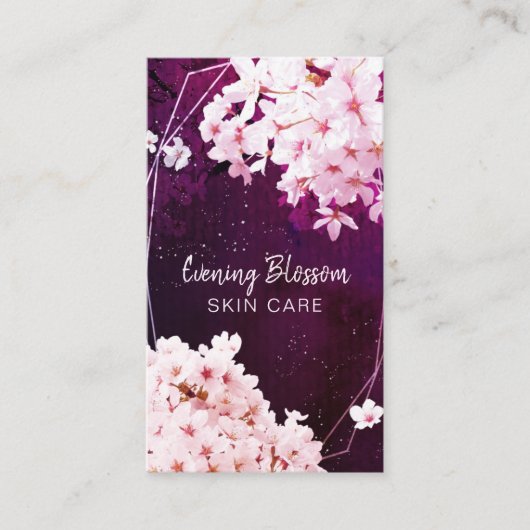 夕べさくらんぼブロッサムプロフェッショナル気にスキン 名刺 (正面)