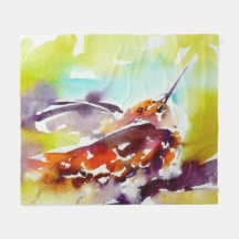 "夕べとまり木"のハチドリのプリント