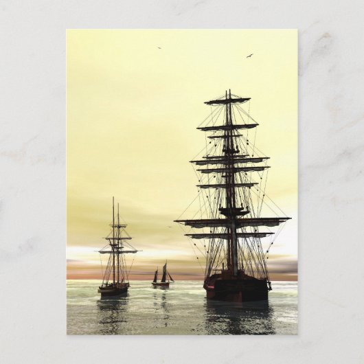 '夕べのいかり' ポストカード (正面)