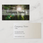 夕べの光が森の風景に当たる 名刺 (正面/裏面)